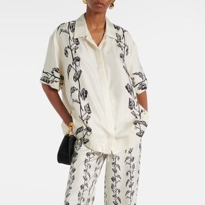 Asceno Montauk silk twill bowling shirt NWT